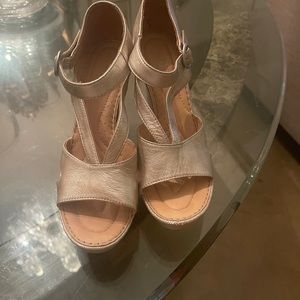 Born Crown  gold wedge sandal